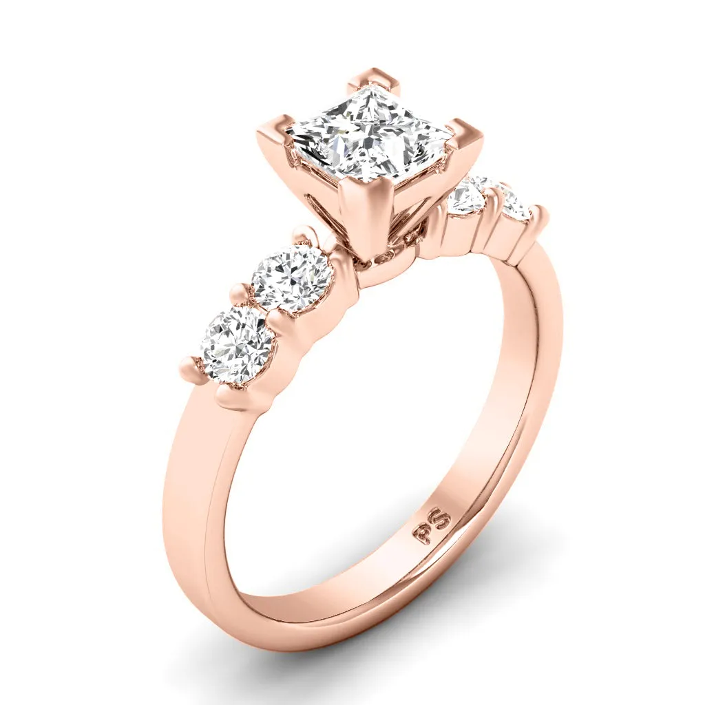0.95-2.10 CT Round & Princess Cut Diamonds - Engagement Ring