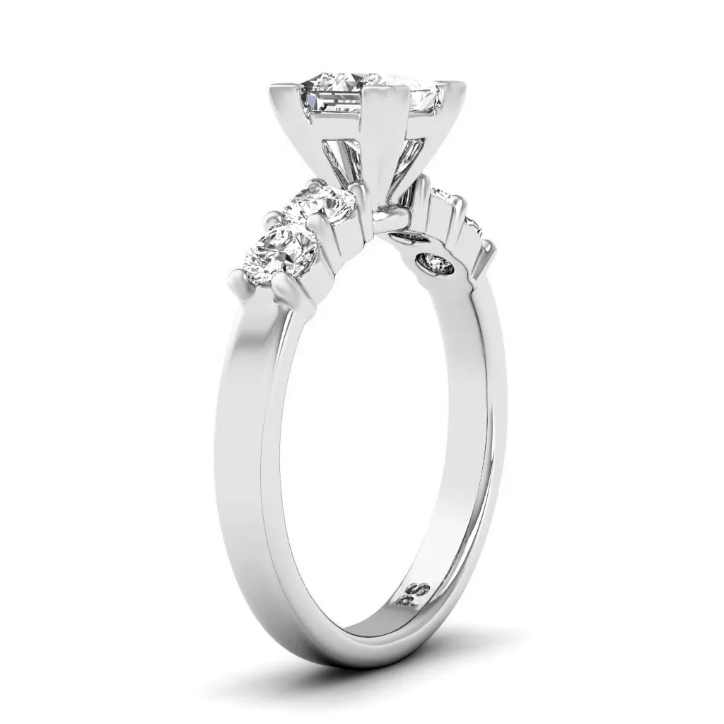 0.95-2.10 CT Round & Princess Cut Diamonds - Engagement Ring