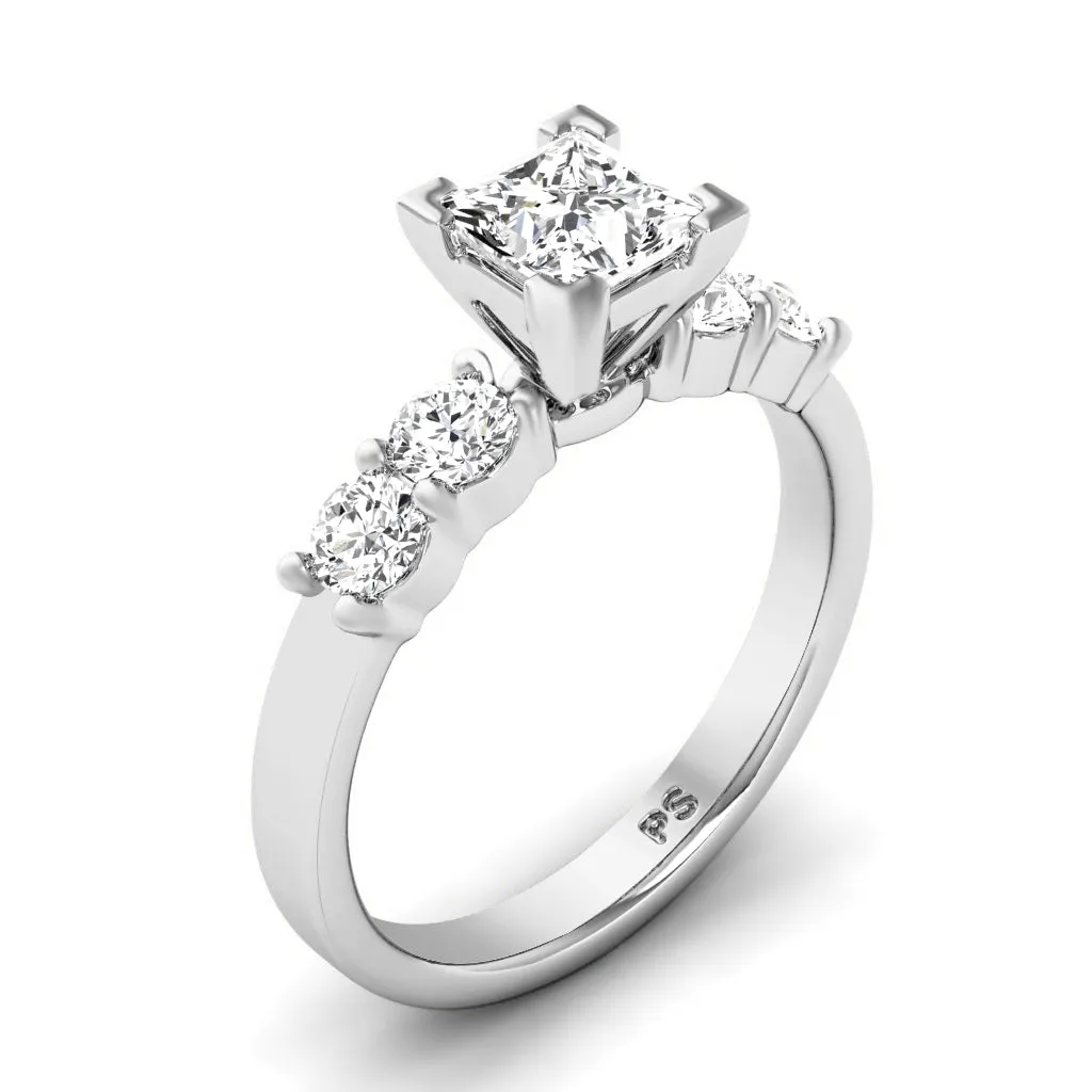 0.95-2.10 CT Round & Princess Cut Diamonds - Engagement Ring