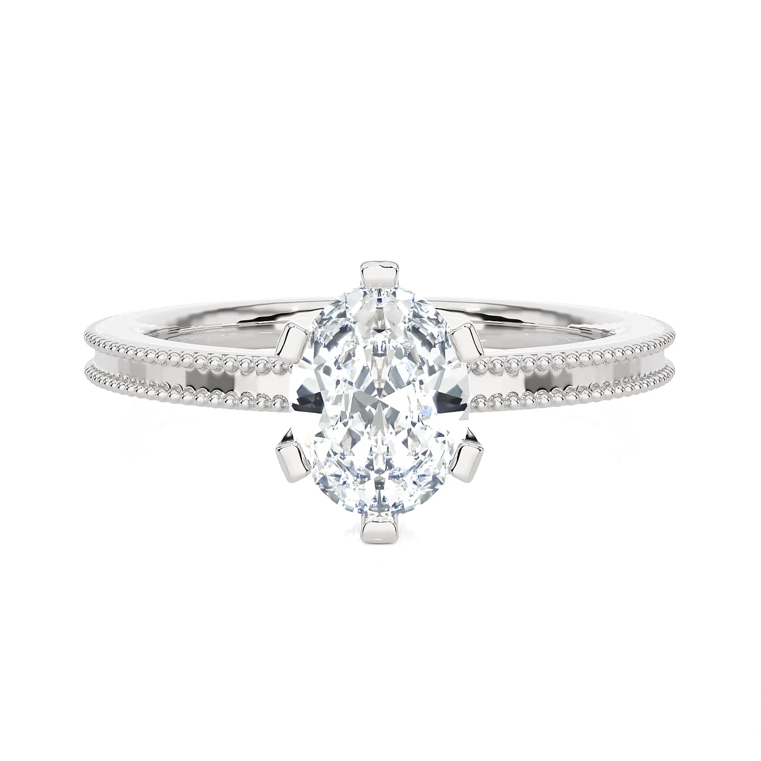 1 ctw Round Lab Grown Diamond Solitaire Engagement Ring
