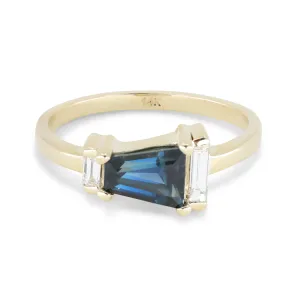 14K Yellow Gold Cirque Sapphire Band