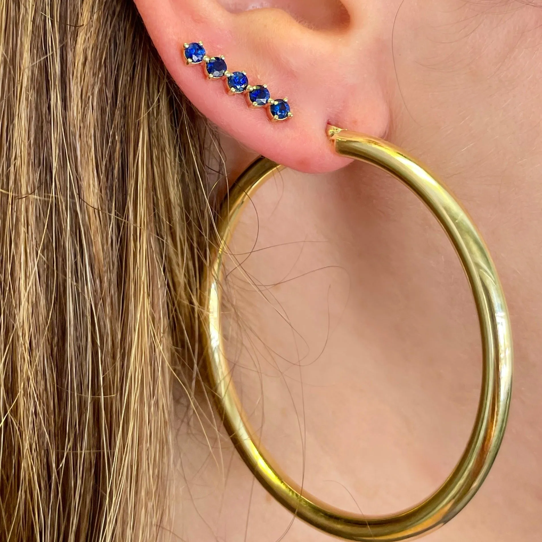 5 Sapphire Stud Earrings