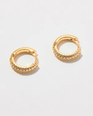 AMBER DIAMOND HOOPS