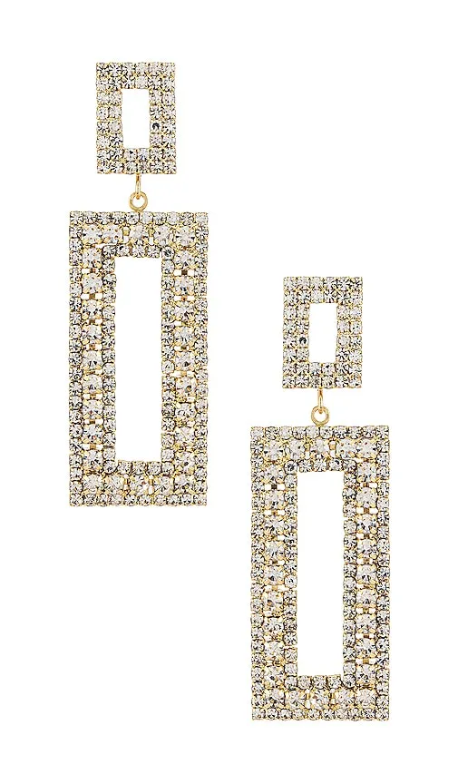 Amber Sceats Diamond Statement Earring in Metallic Gold