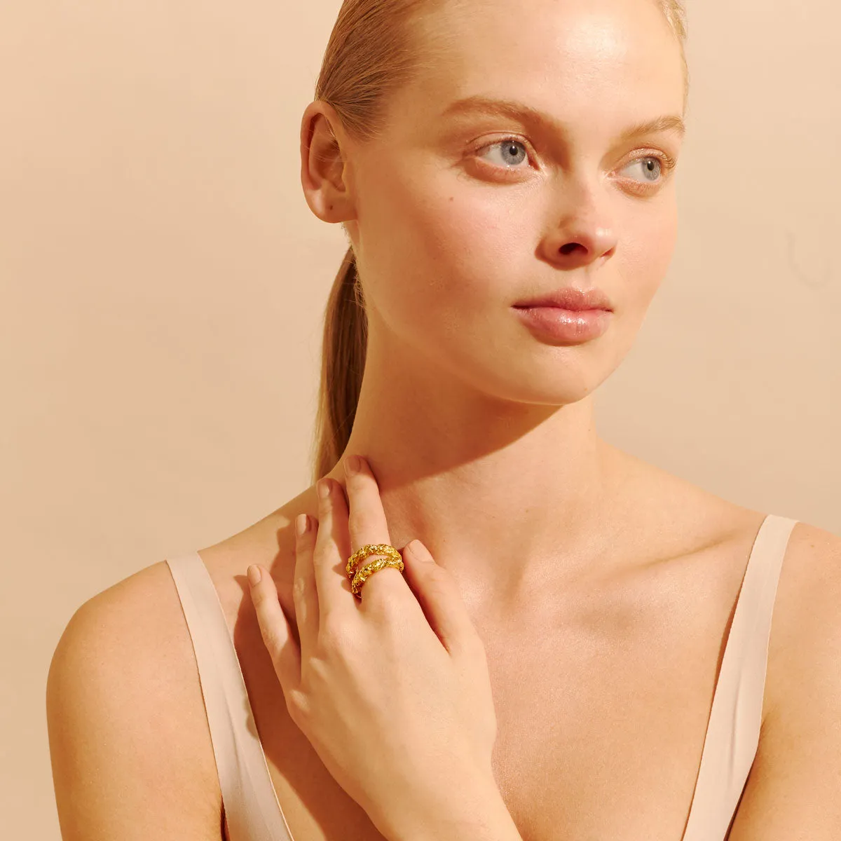 Amber Sceats Monroe Ring in Gold