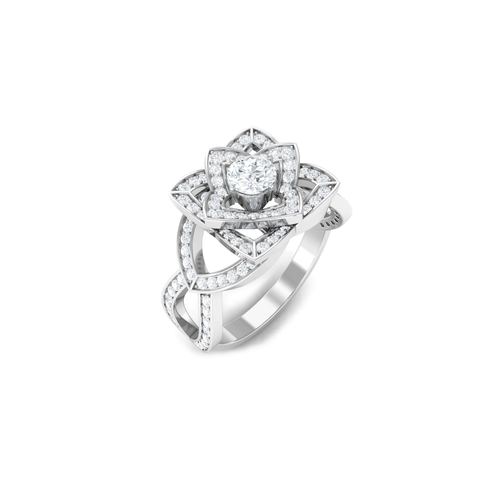 Art Deco Style Diamond Engagement Ring