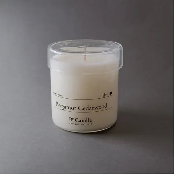 Bergamot Cedarwood Scented Candle 200ml by BeCandle