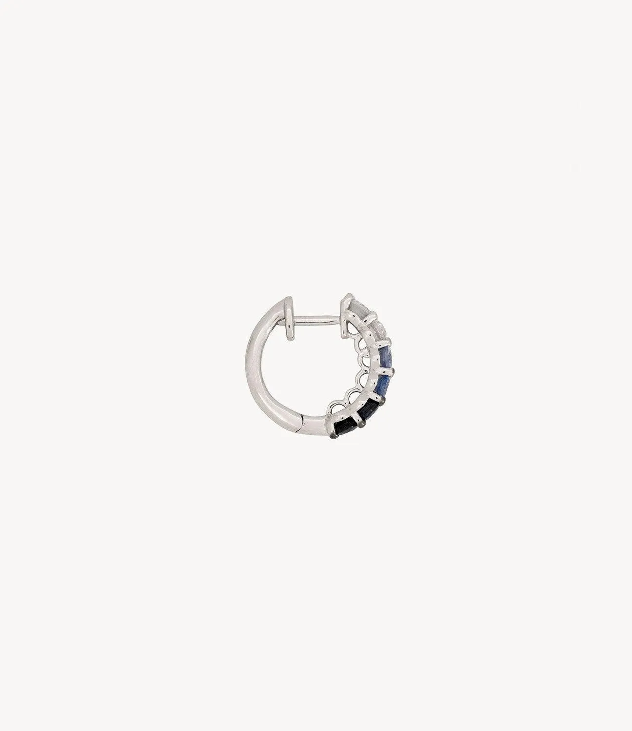 Blue Sapphire Chunko Hoop Earrings