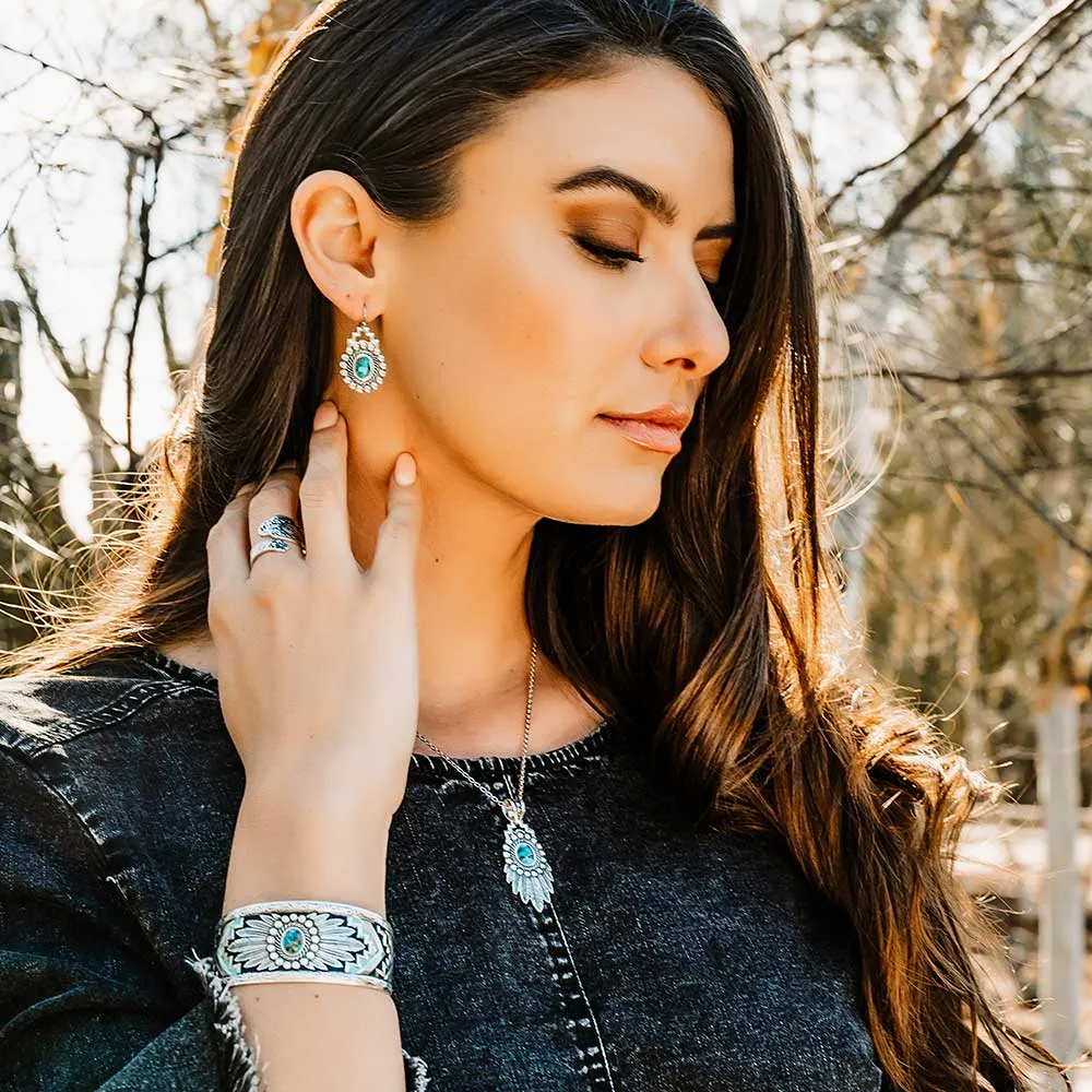 Blue Spring Turquoise Necklace- Montana Silversmiths
