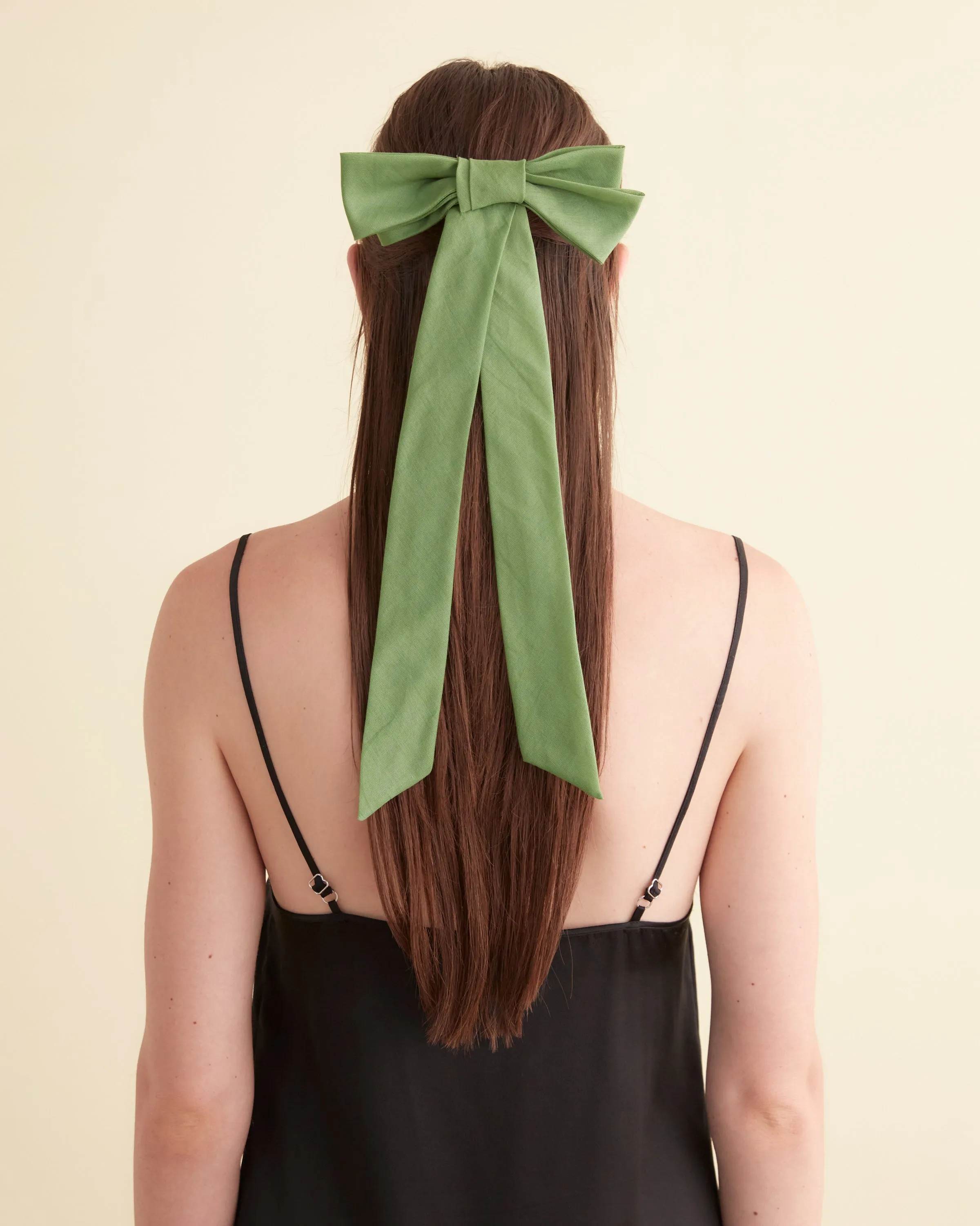 Bow Barrette - Green