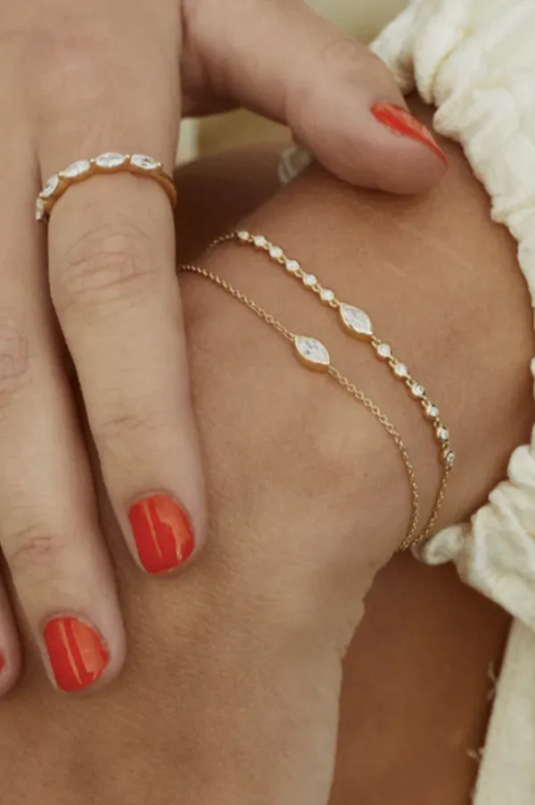 Diamond Marquise Sun Ray Bracelet