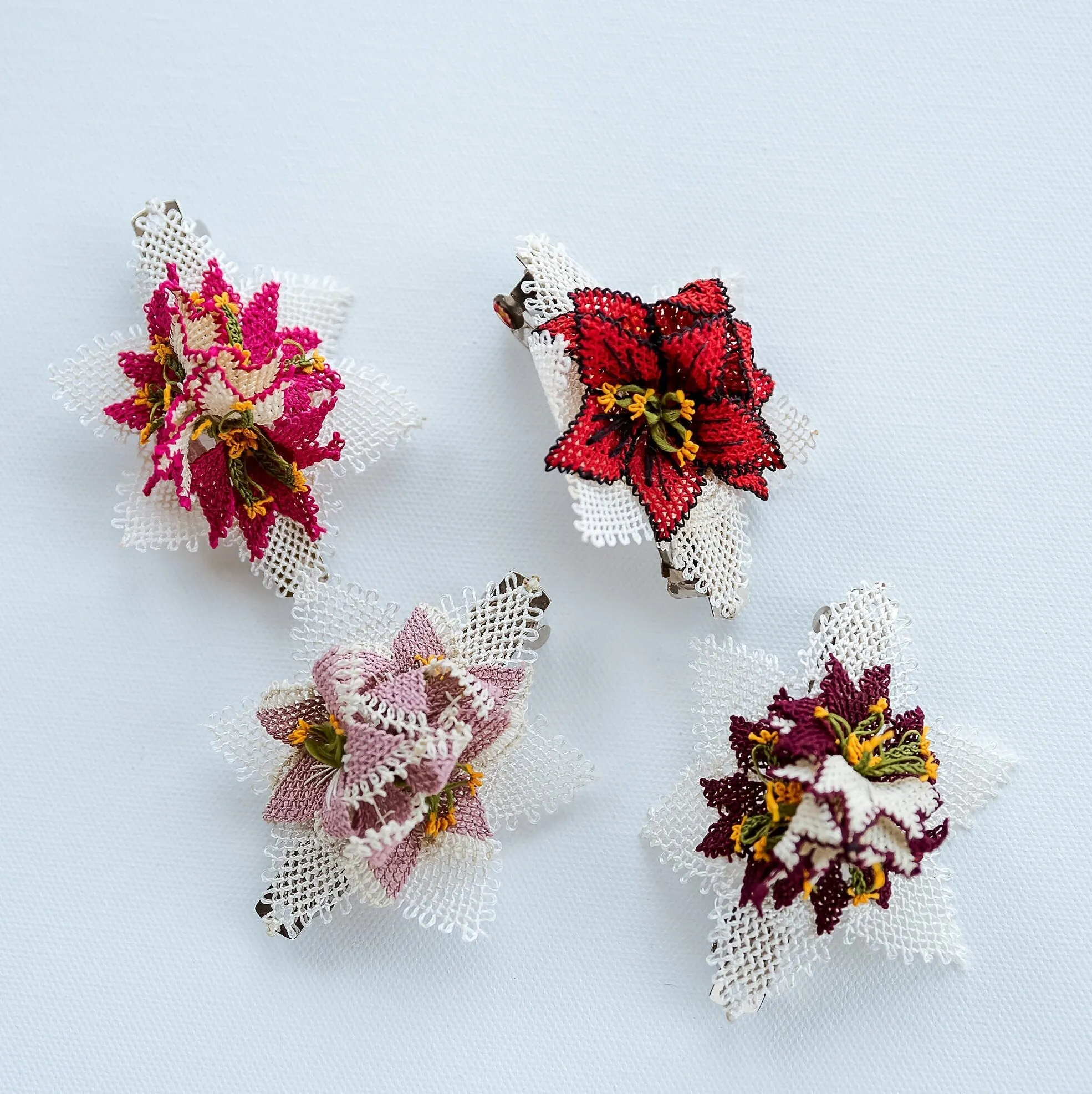 Floral Hair Barrettes
