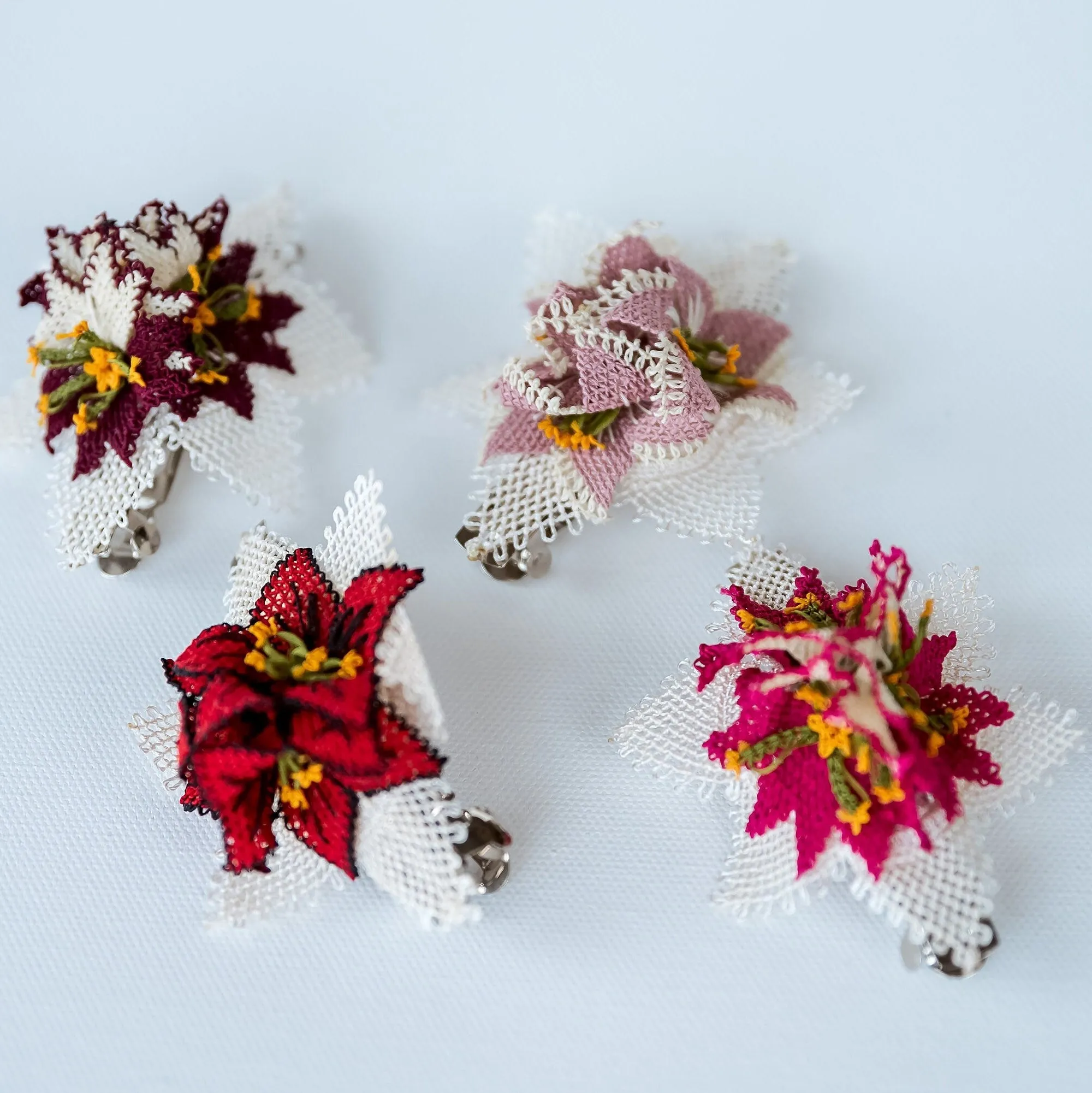 Floral Hair Barrettes