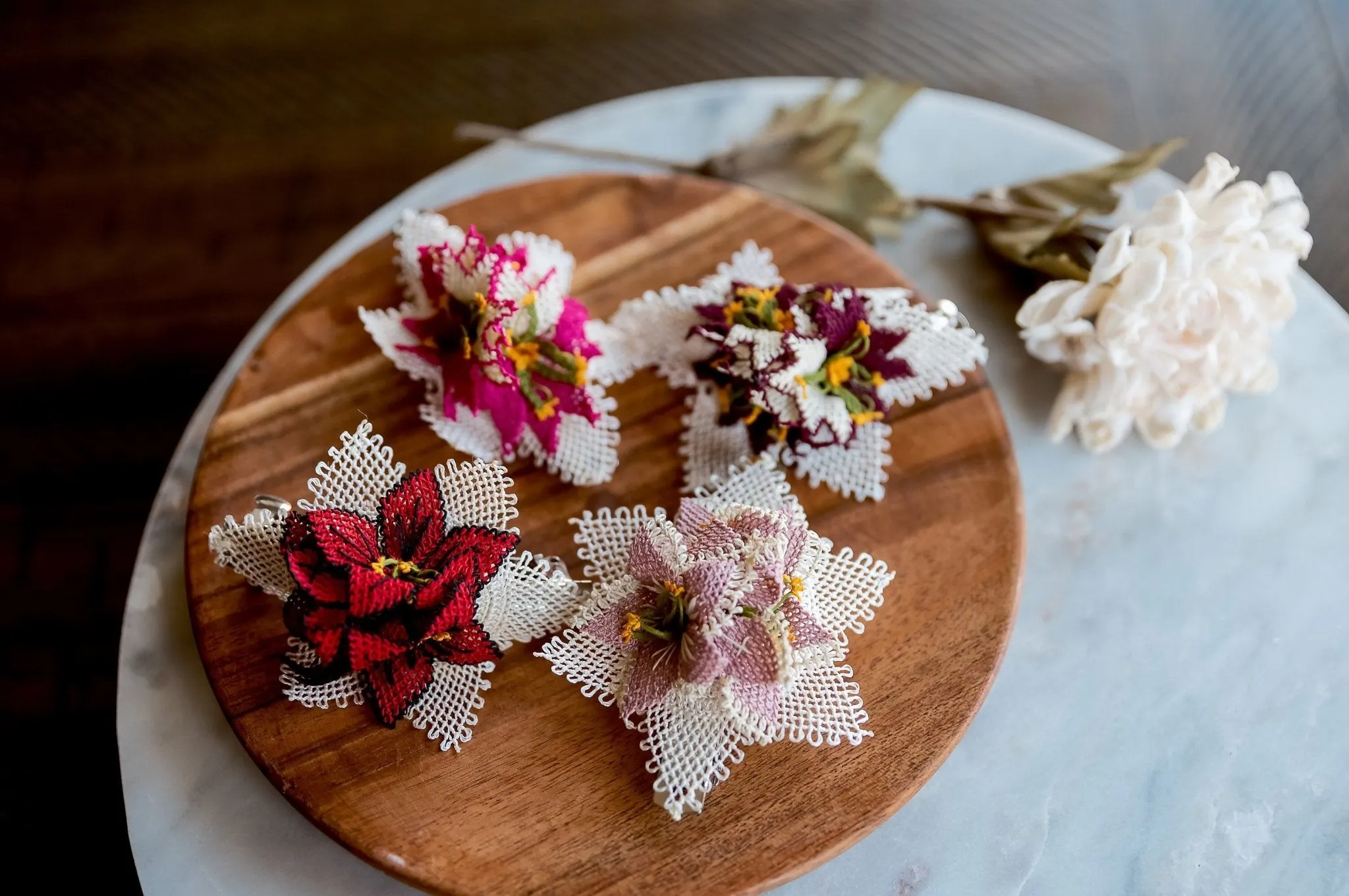 Floral Hair Barrettes