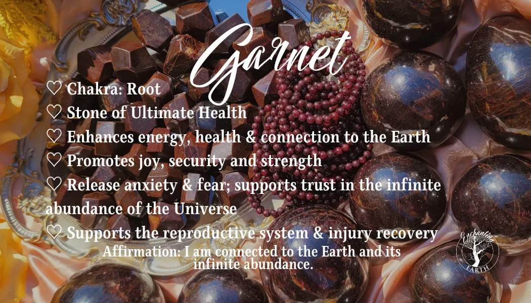 Garnet Braided Bracelet for Grounding, Health and Strength
