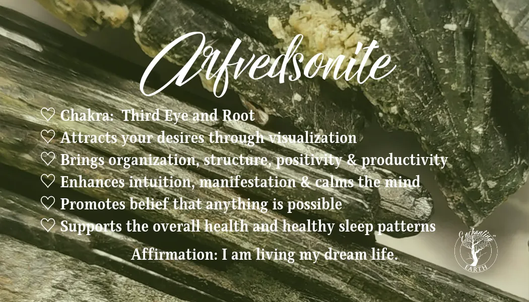 Garnet in Arfvedsonite Bracelet for Attracting Your Desires, Grounding and Health