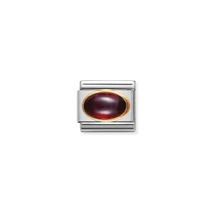 Garnet Oval - 18K gold