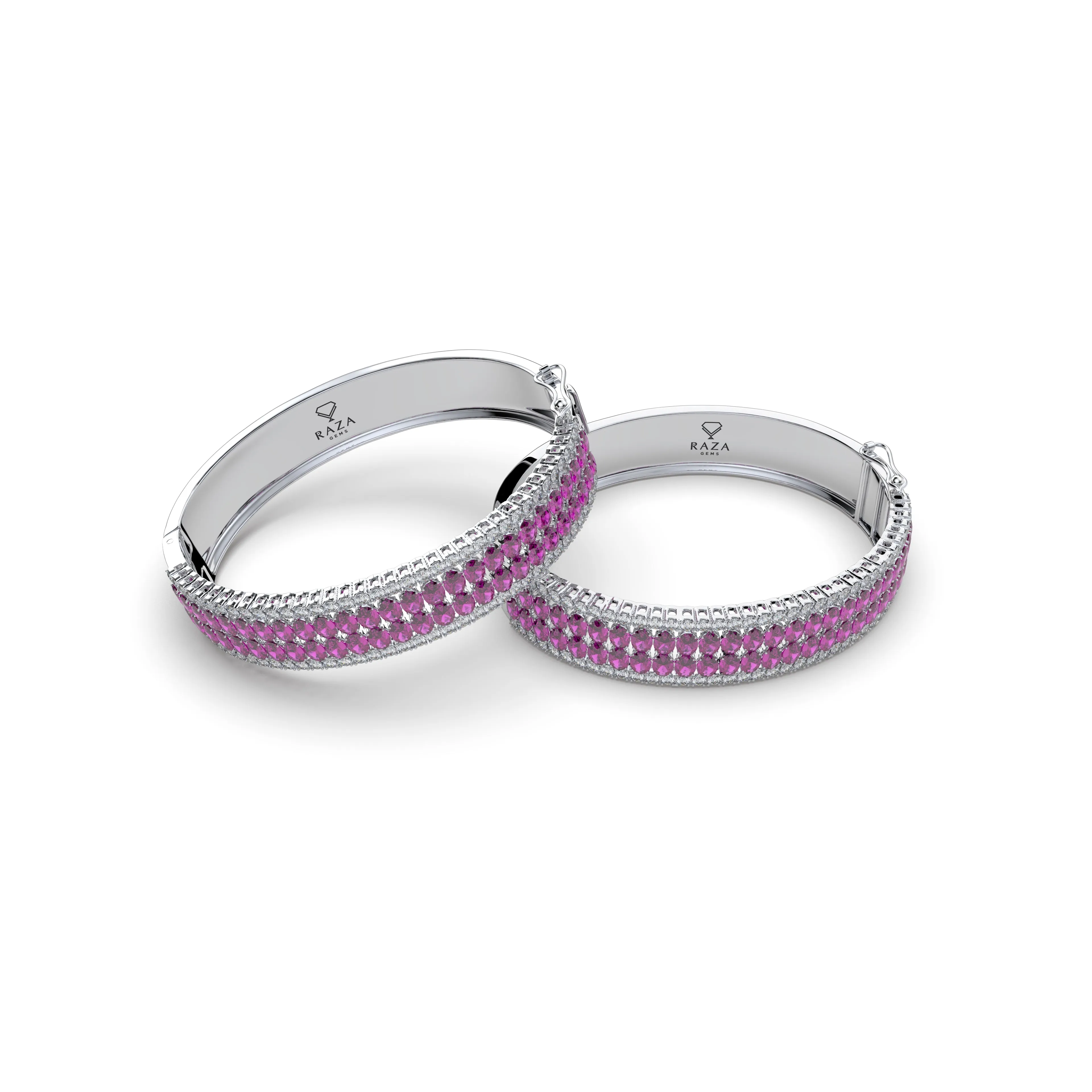 Garnet Rhodolite Stone Bangle - Jasmine
