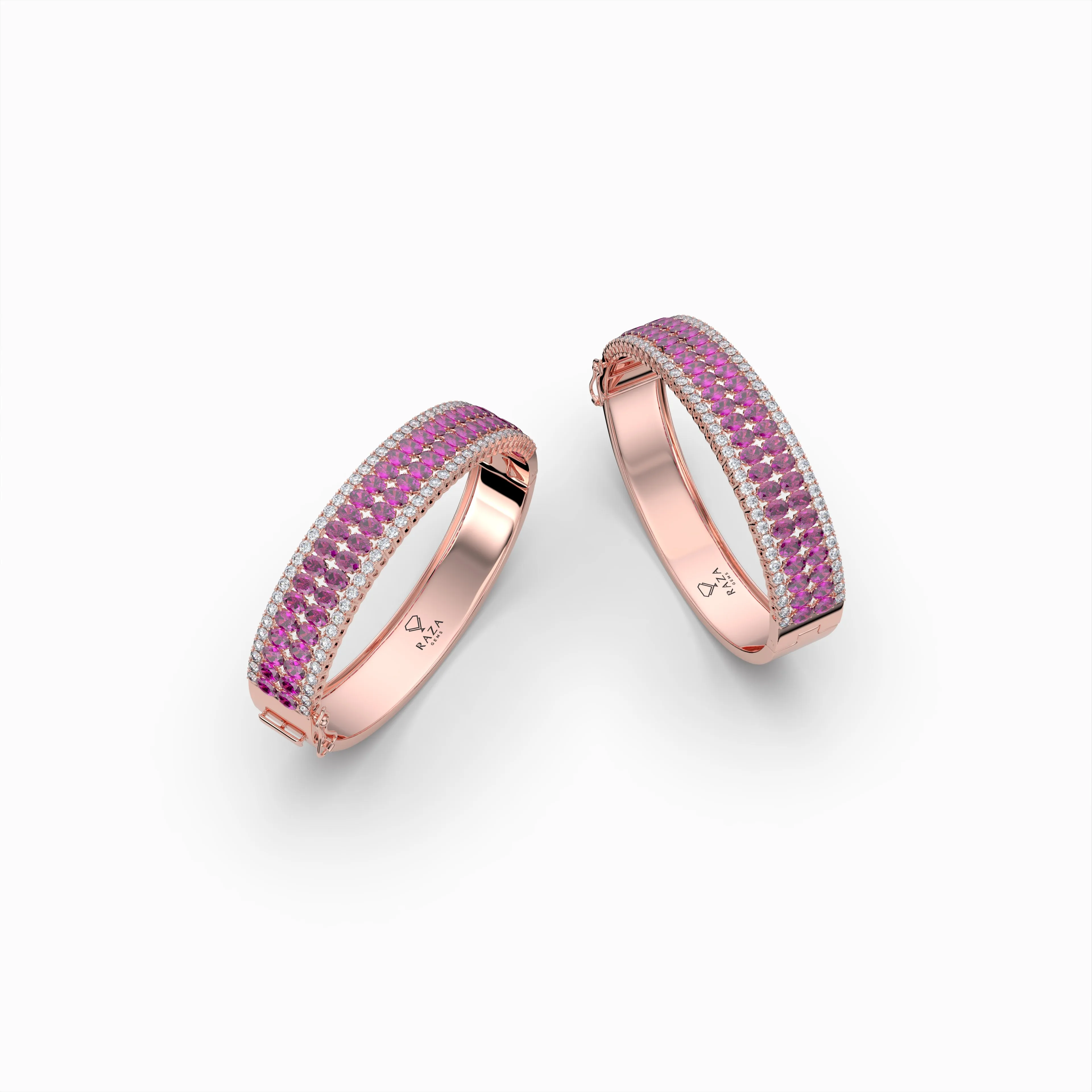 Garnet Rhodolite Stone Bangle - Jasmine