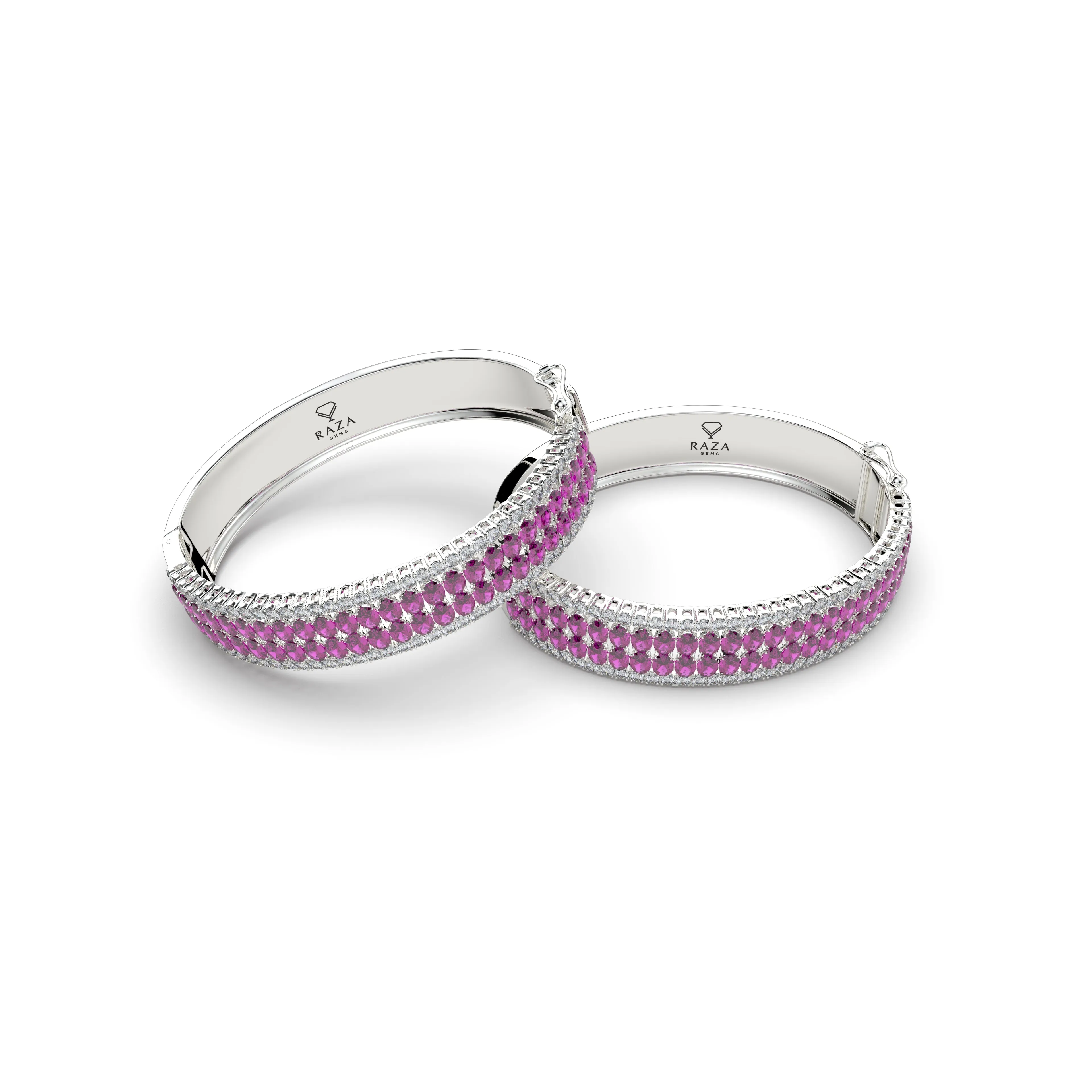 Garnet Rhodolite Stone Bangle - Jasmine