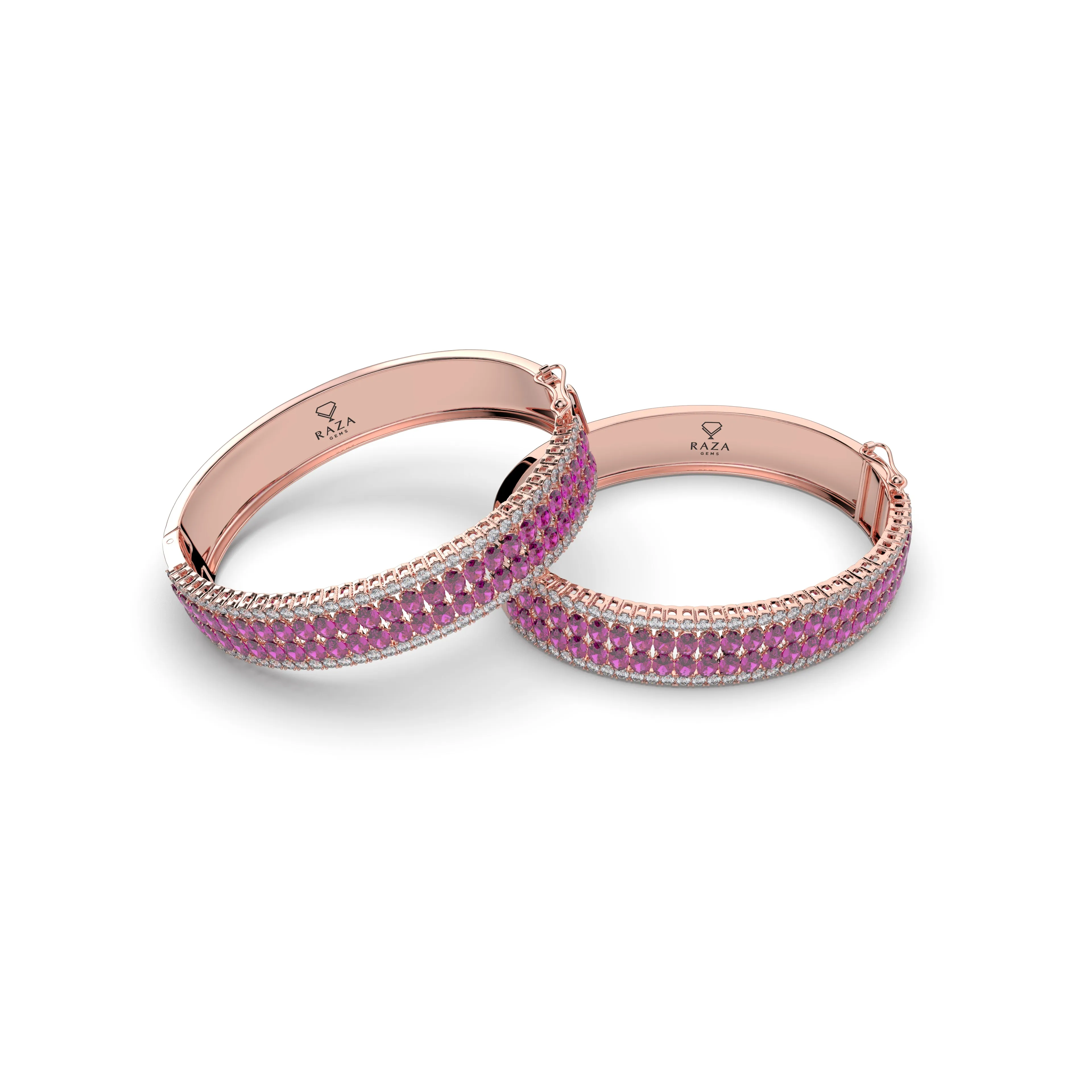 Garnet Rhodolite Stone Bangle - Jasmine