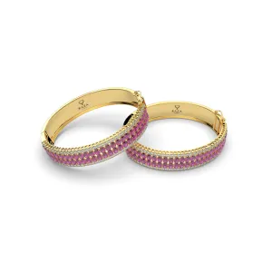 Garnet Rhodolite Stone Bangle - Jasmine