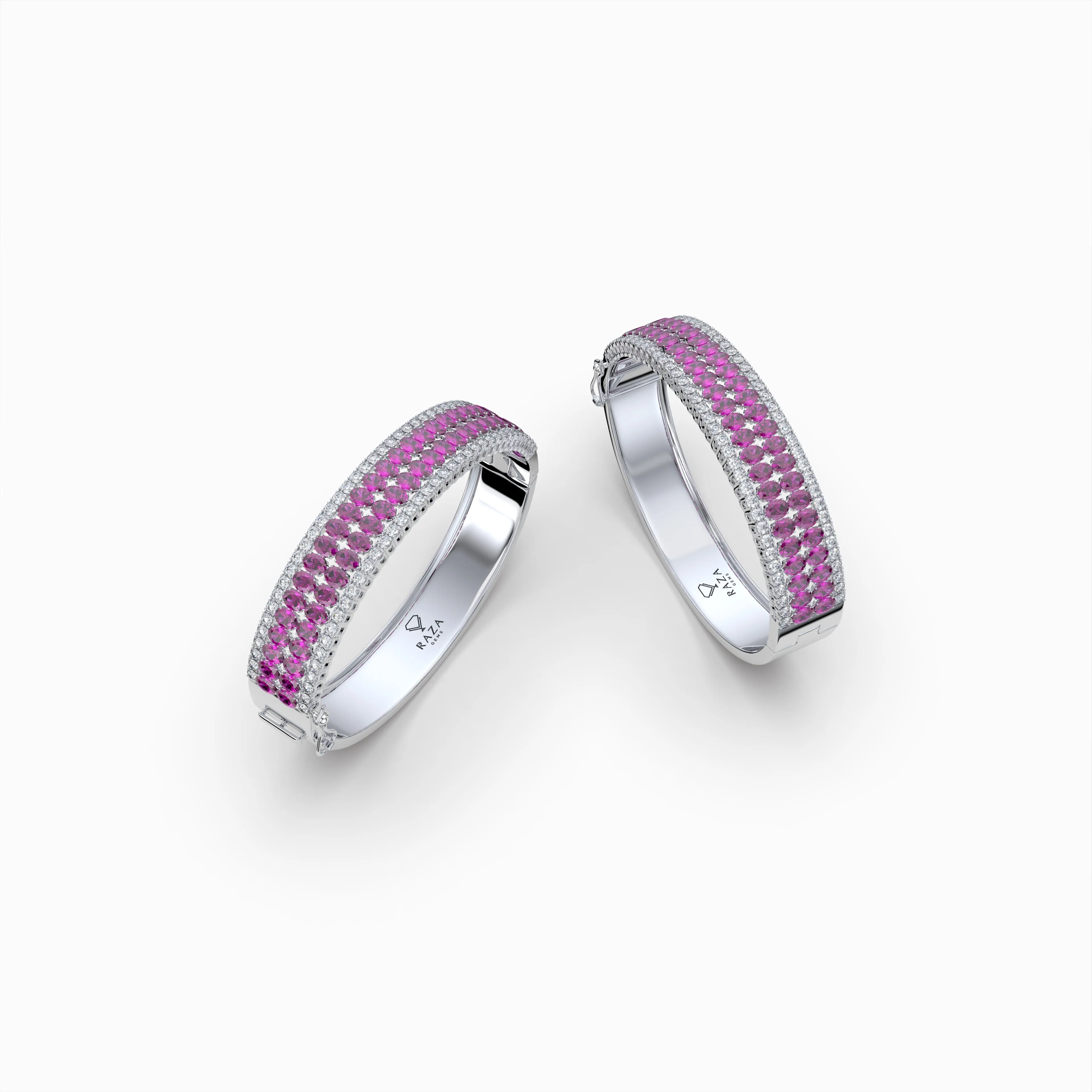 Garnet Rhodolite Stone Bangle - Jasmine