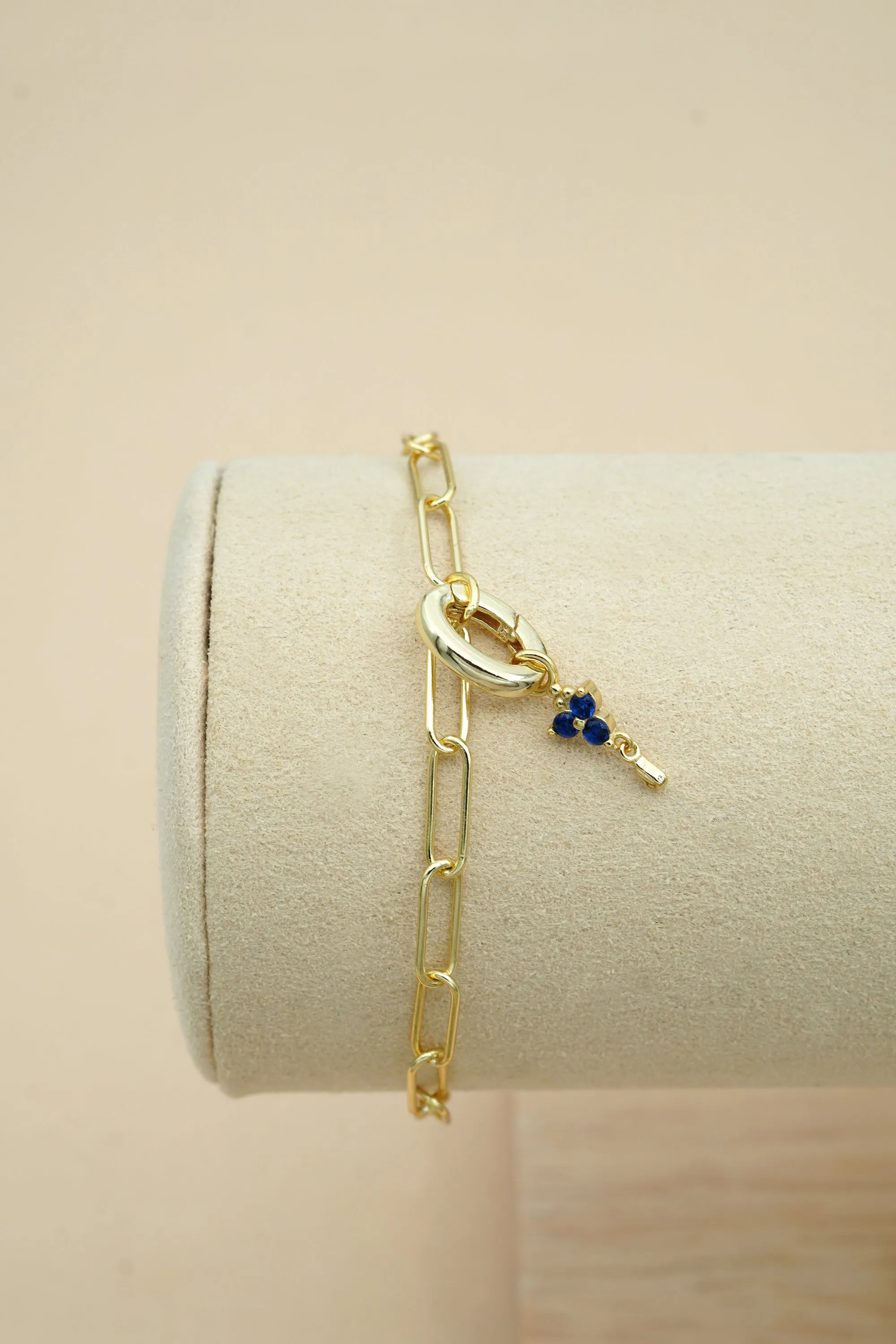 Gold Birthstone Charm - Garnet/January