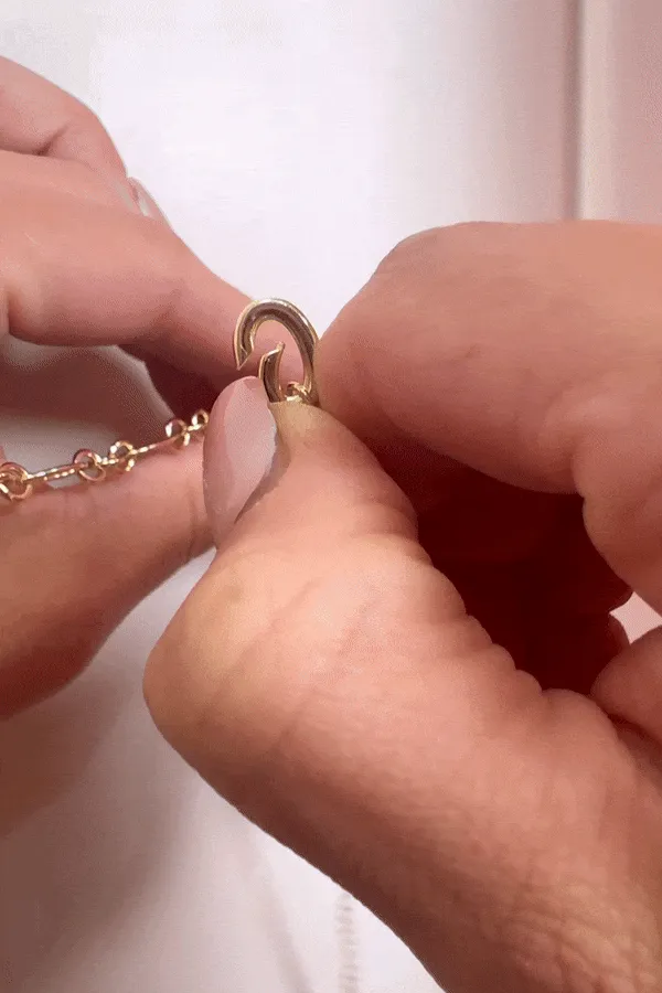 Gold Birthstone Charm - Garnet/January