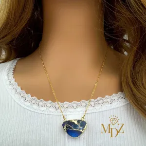 Half Moon Mohave Turquoise Necklace