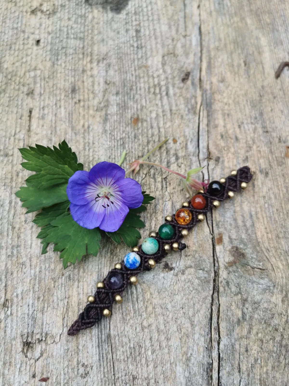 Handmade Unisex Natural stones beads Seven Chakra Bracelet