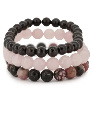 Healing Gemstone Bracelet Set for Love