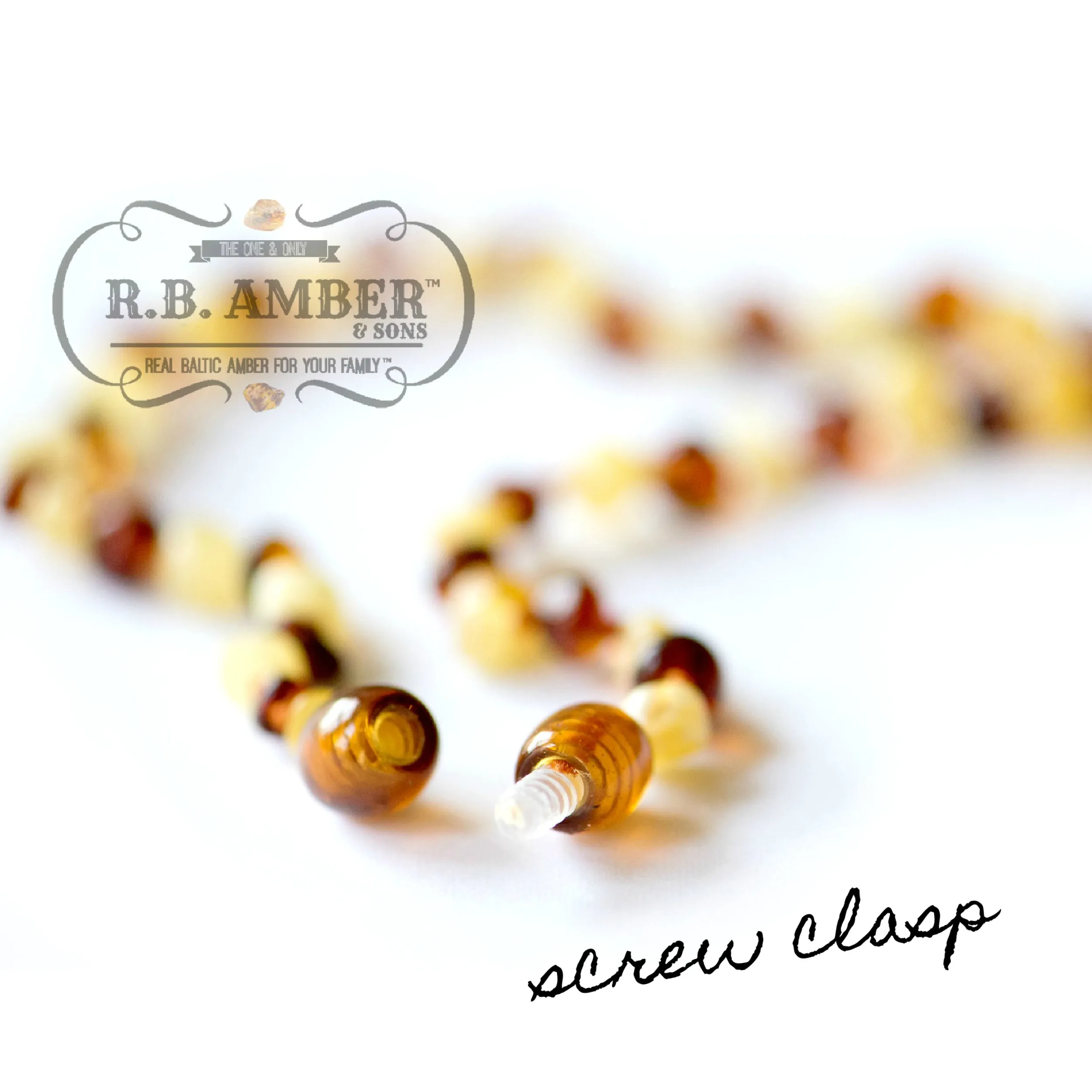 Kids | Amethyst   Raw Cognac Amber Necklace