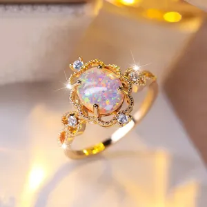 Luxury Opal Promise Ring - Symbol of Beauty and Nobility
