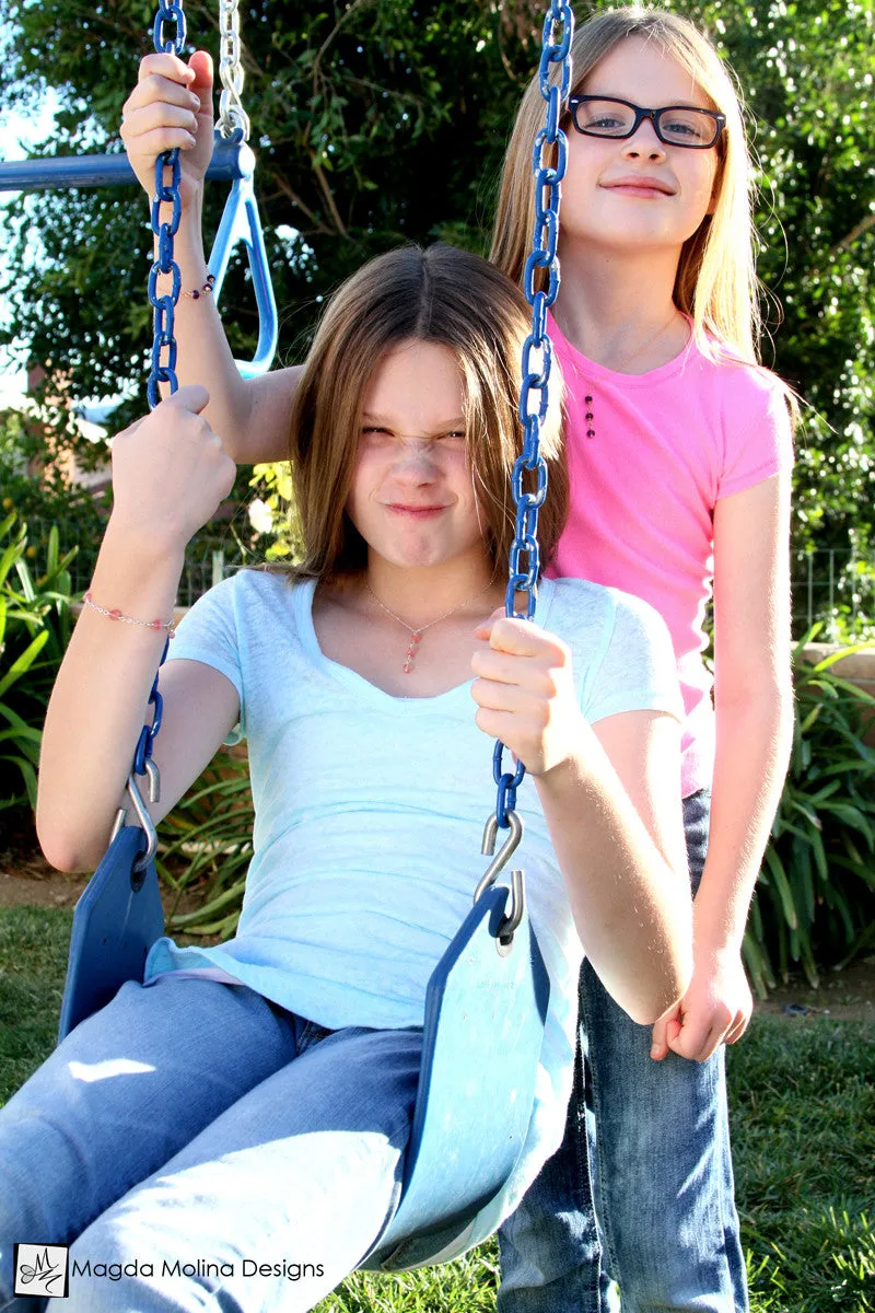 Mini Goddess (children) Triple Cherry Quartz on Delicate Chain Necklace