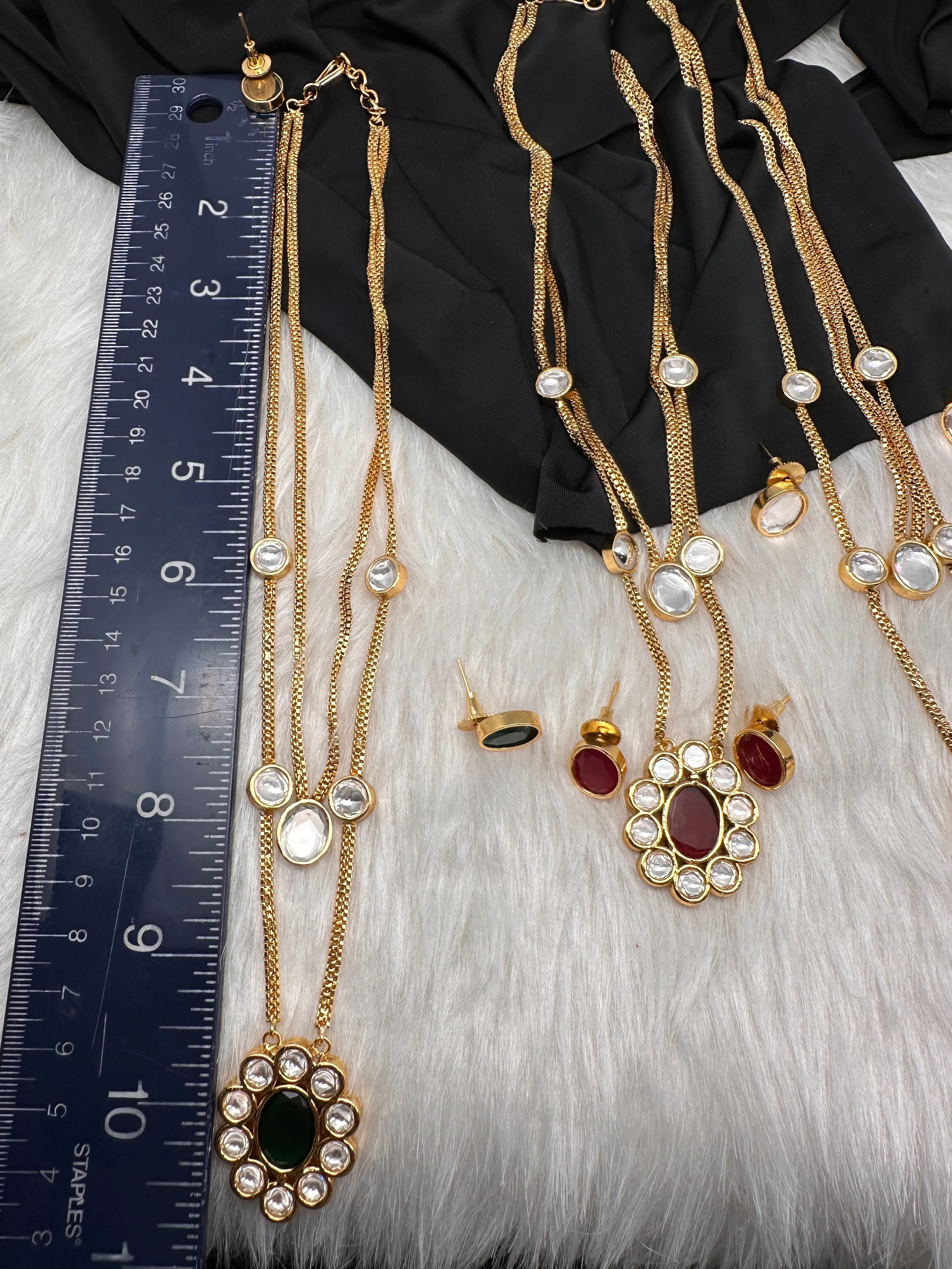 Moisaanite Double Layer Chain Dainty Necklace