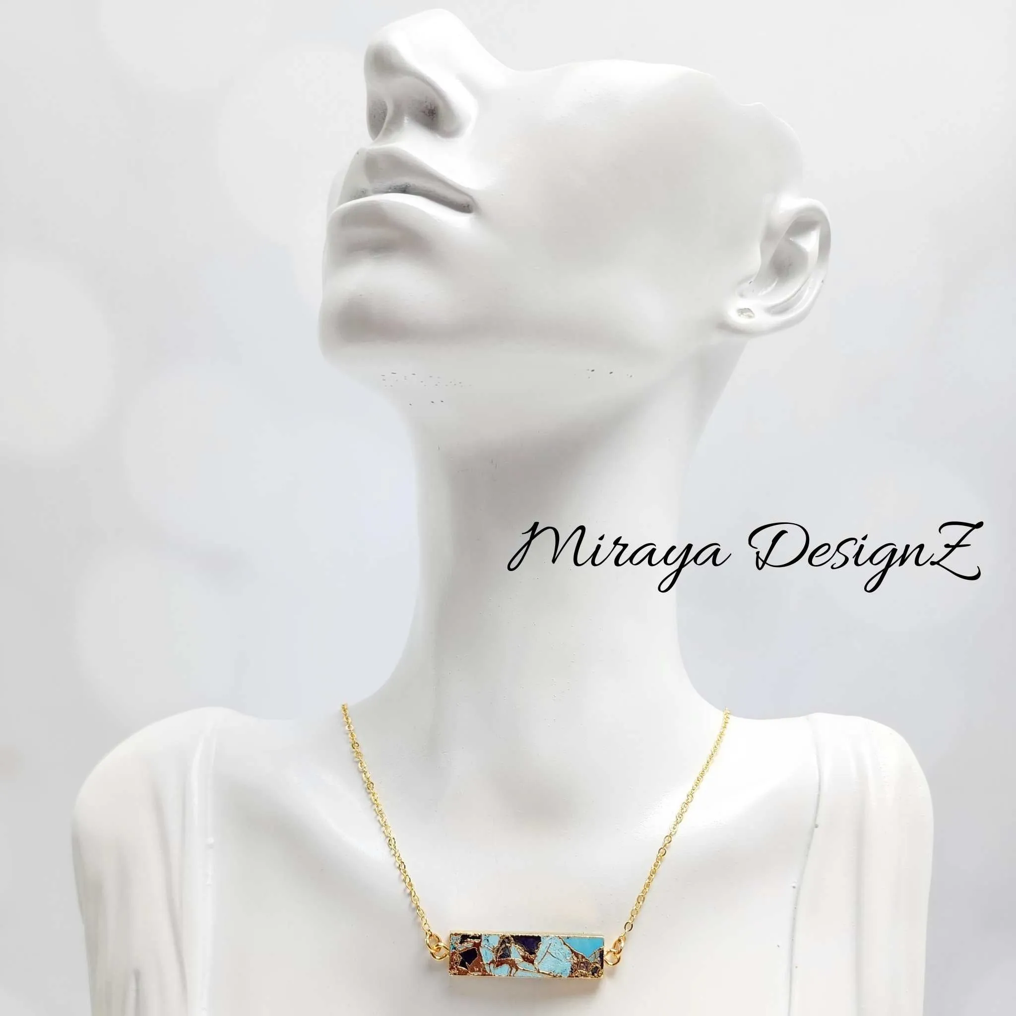 Mojave Turquoise Bar Necklace
