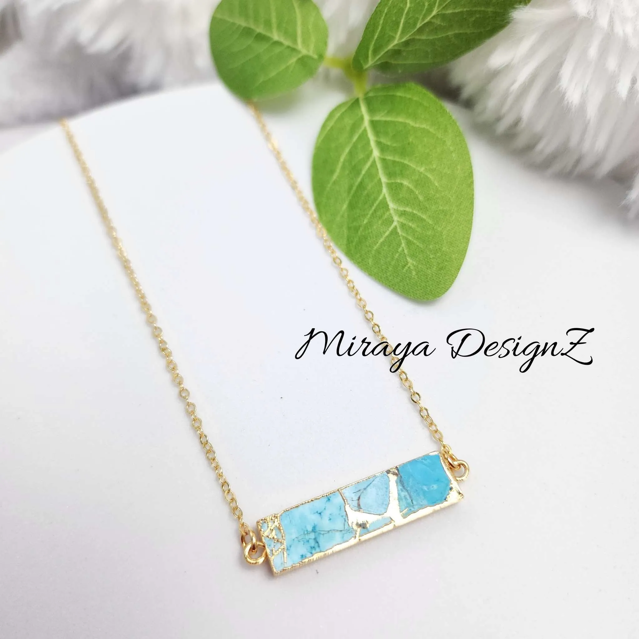 Mojave Turquoise Bar Necklace