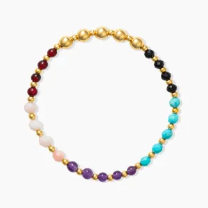 Multiple Blessing Spiritual Bracelet with REAL Gold