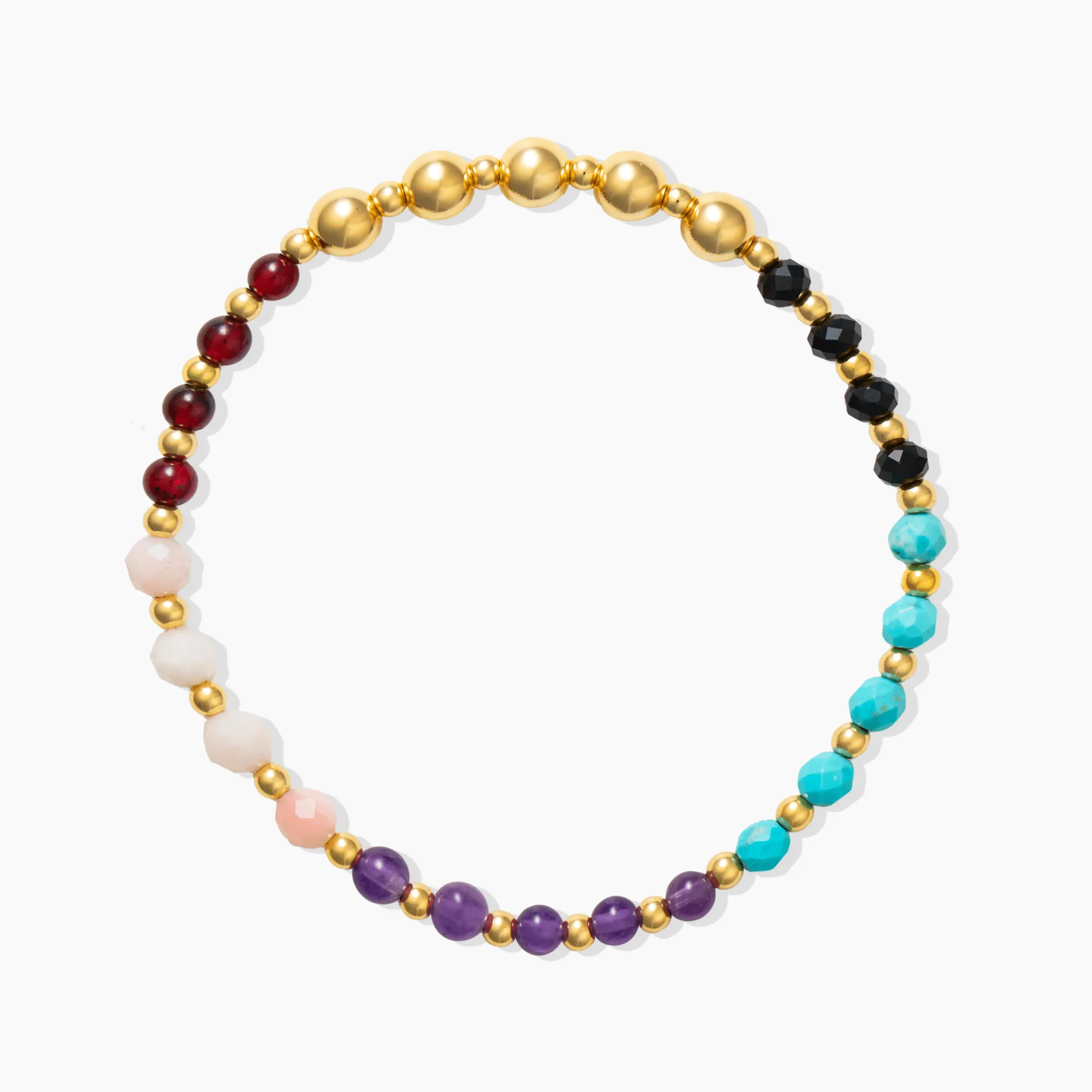 Multiple Blessing Spiritual Bracelet with REAL Gold