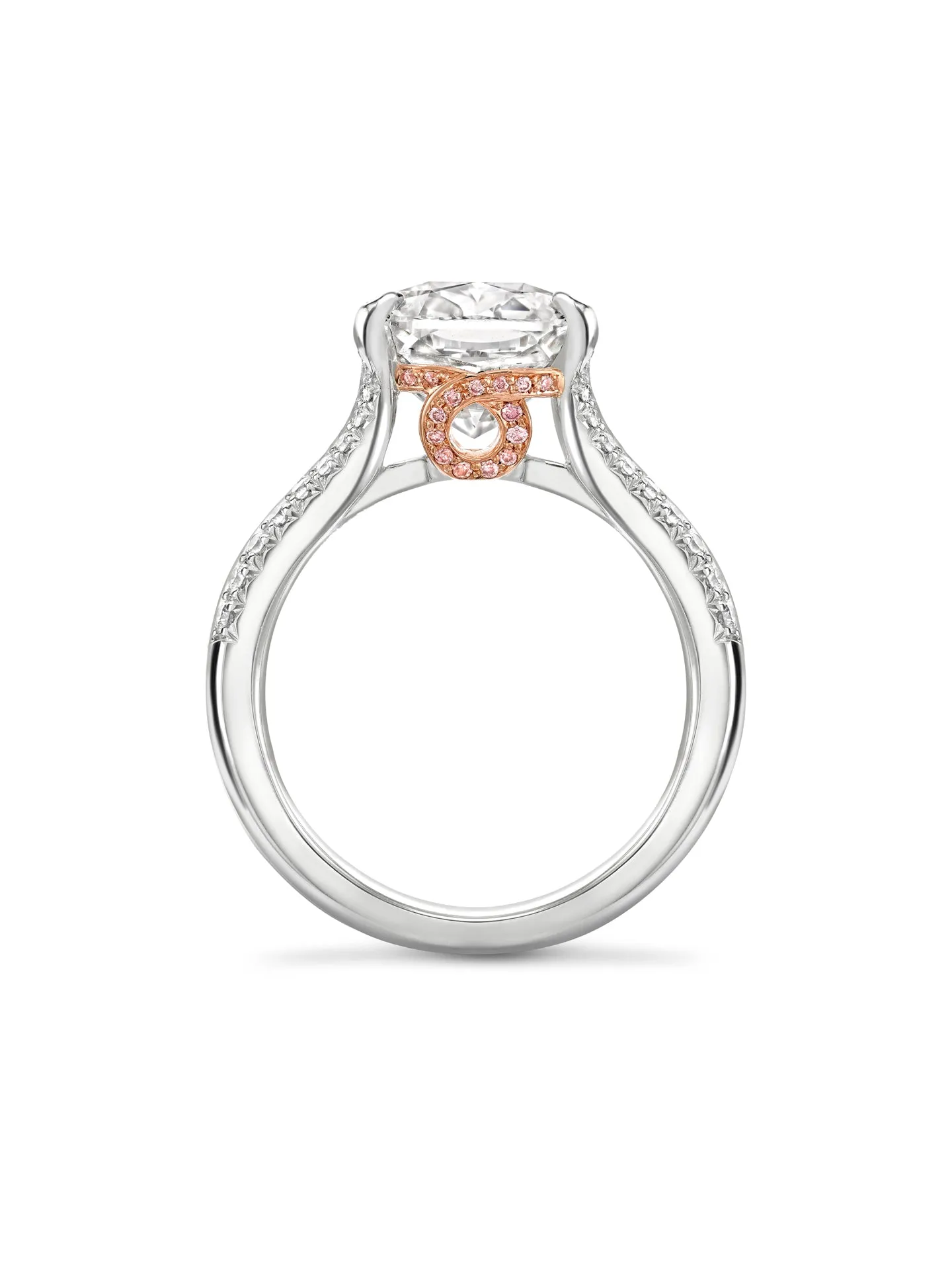 Peace of Mined Split Shoulder Cushion Diamond Ring