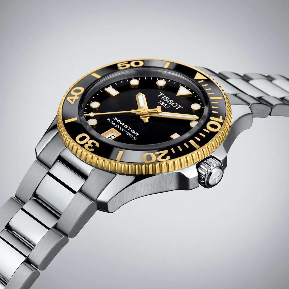 Seastar 1000 36MM Black/Gold Watch