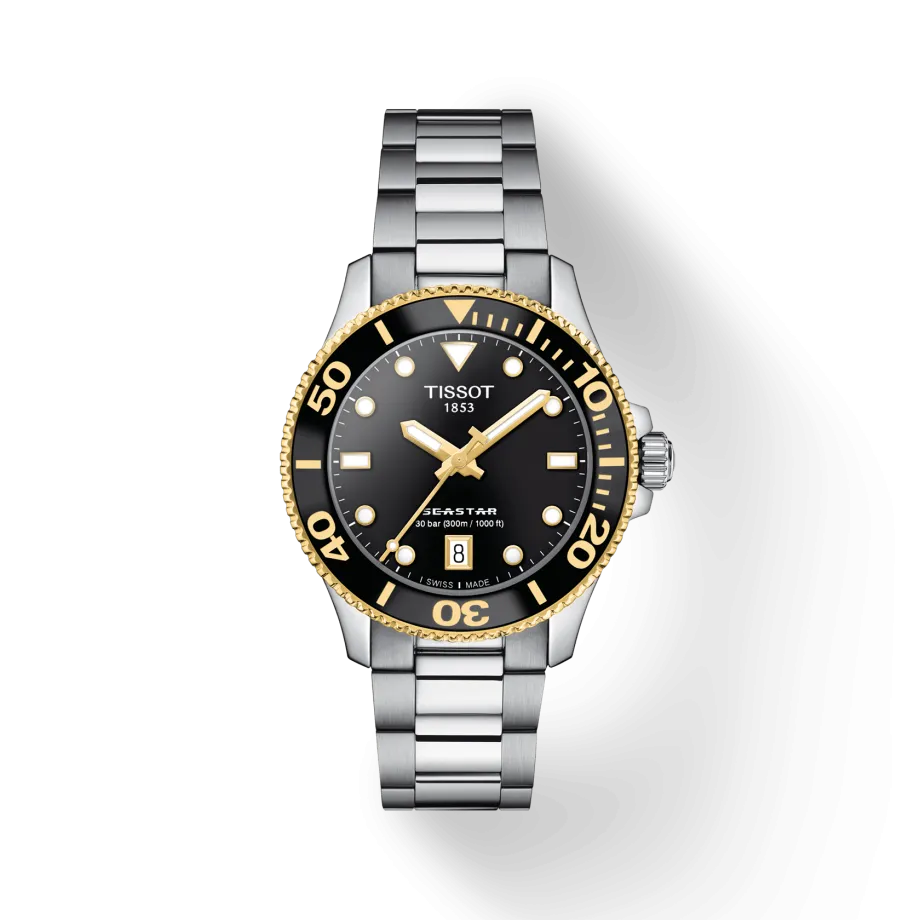 Seastar 1000 36MM Black/Gold Watch