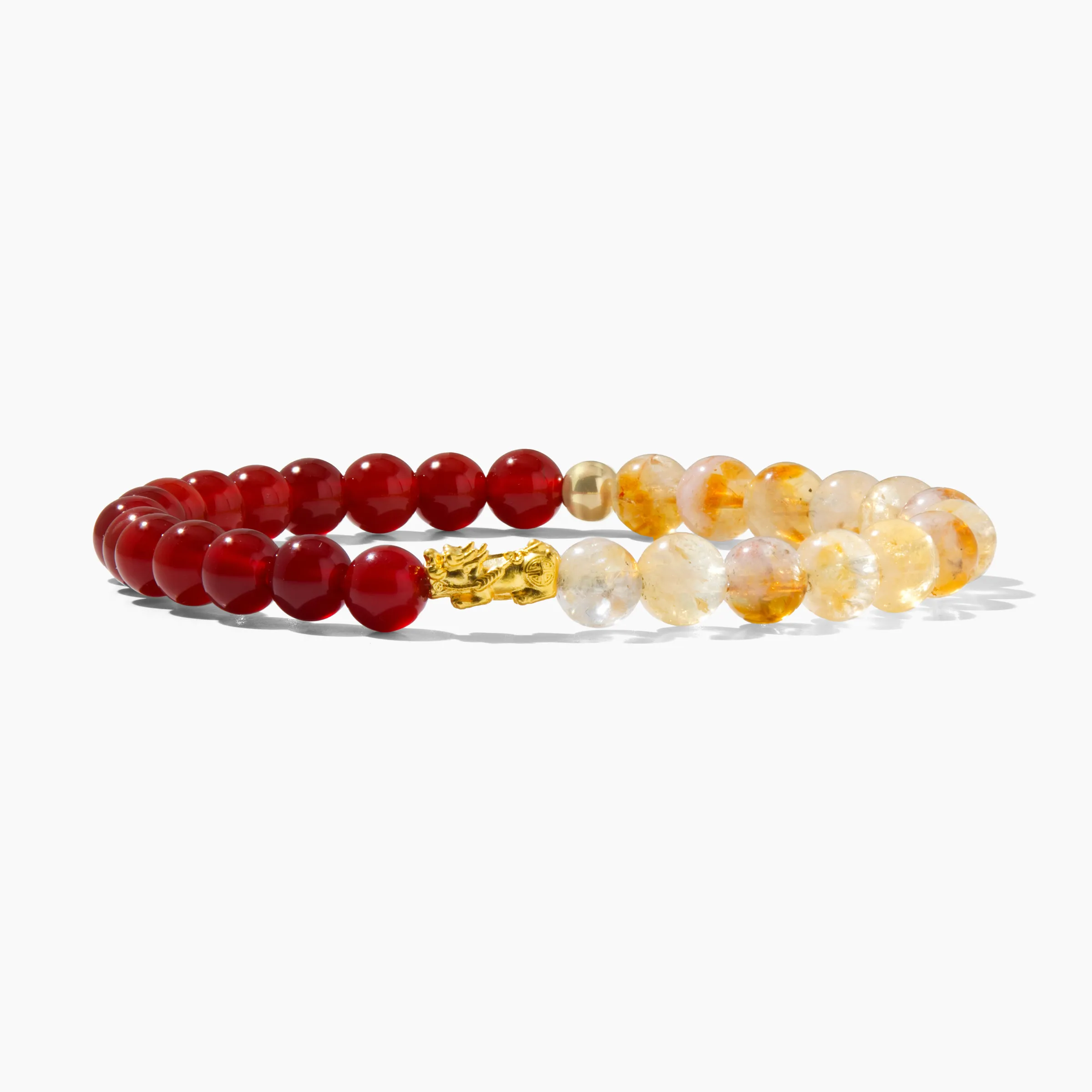 Turquoise and Garnet Eclipse 18k Pixiu Bracelet - Success
