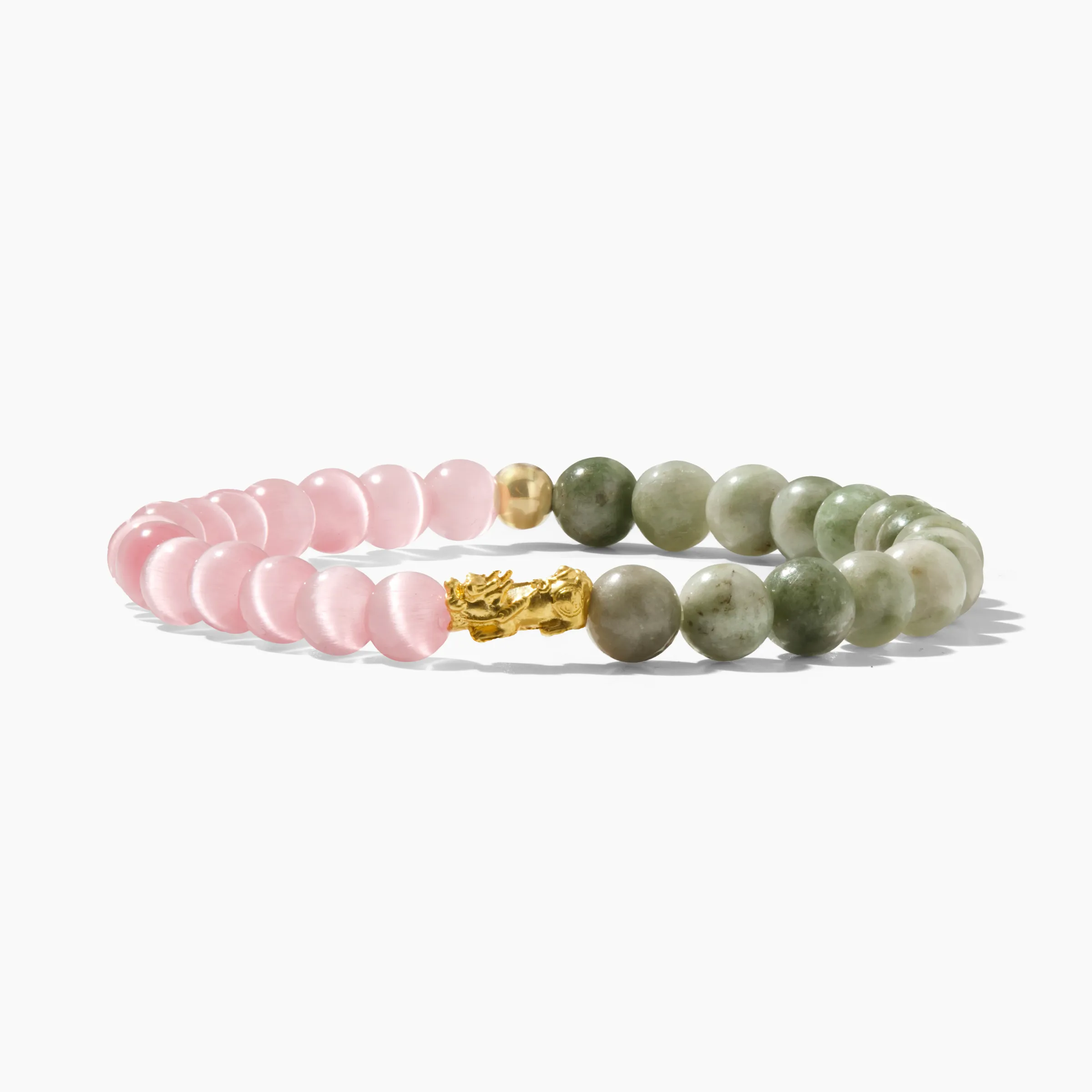 Turquoise and Garnet Eclipse 18k Pixiu Bracelet - Success