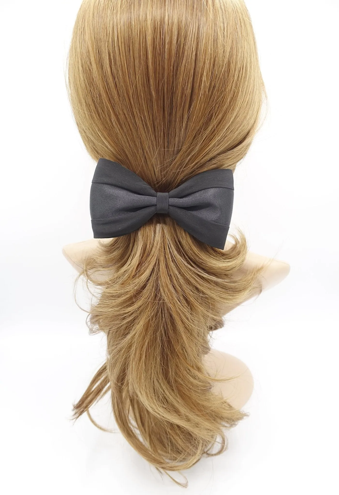 two tone satin hair bow
