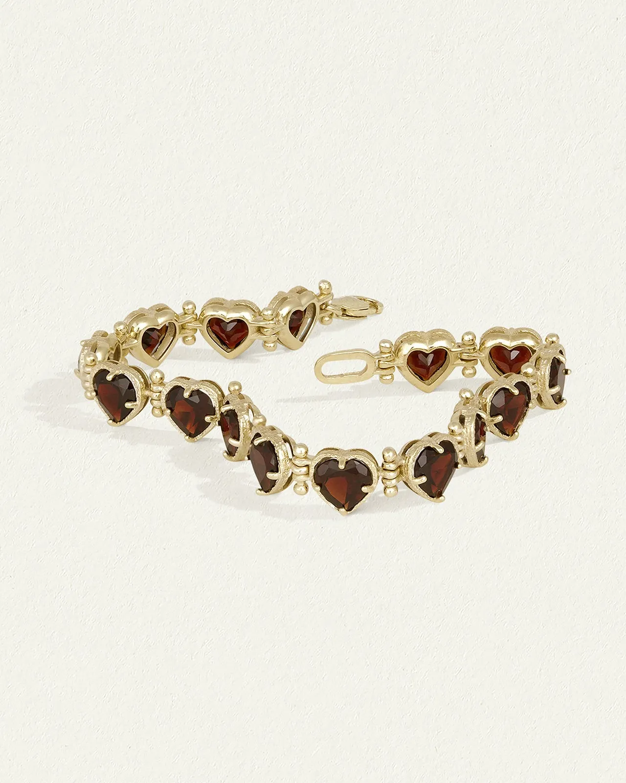 Venus Bracelet Garnet Solid Gold