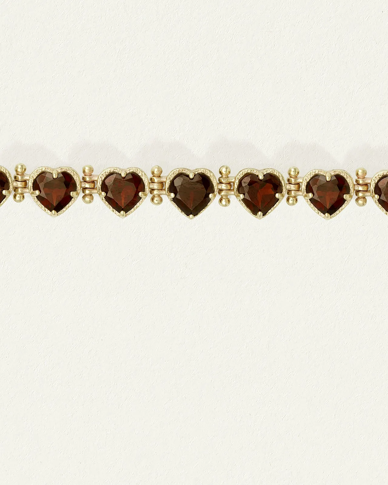 Venus Bracelet Garnet Solid Gold