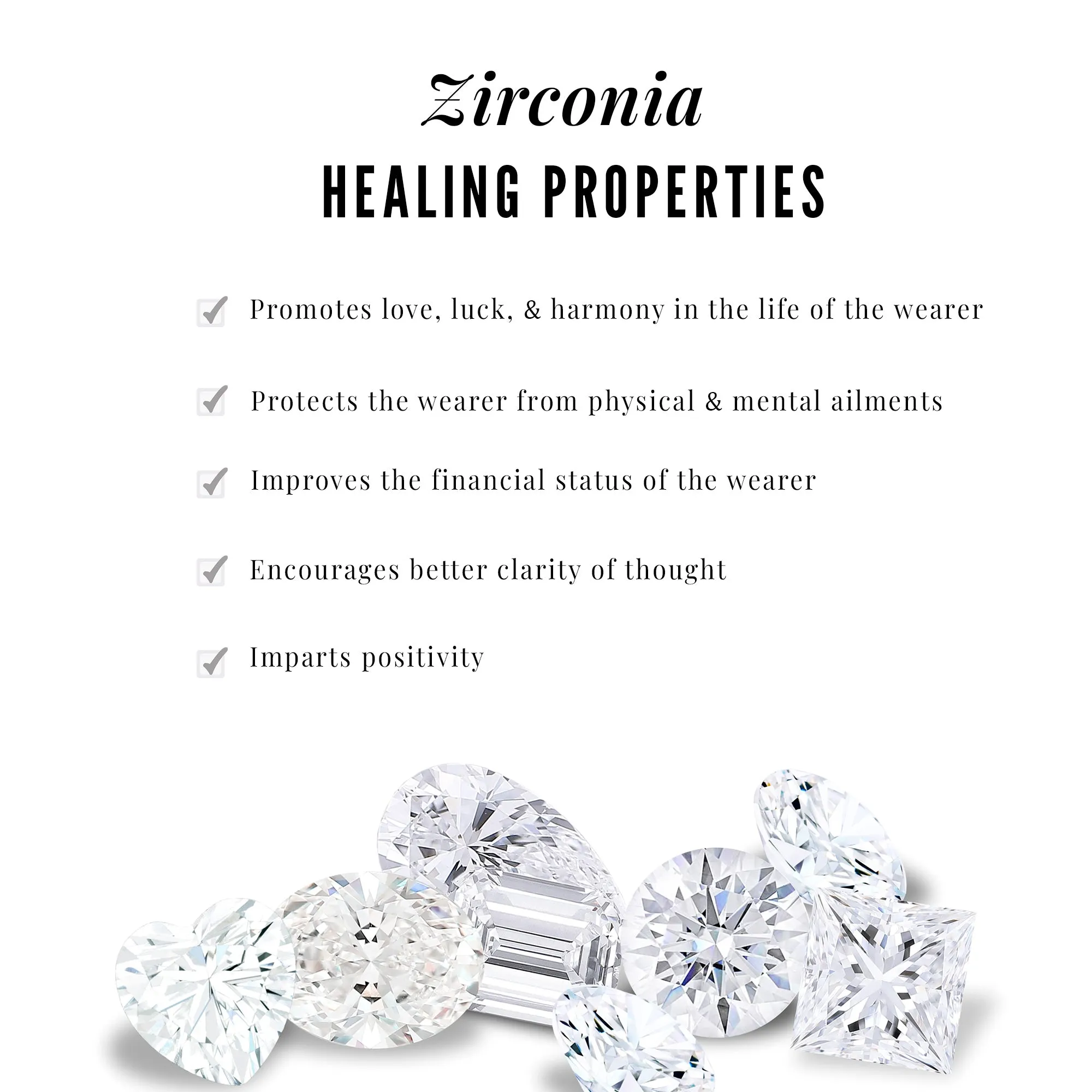 Zircon Double Halo Engagement Ring